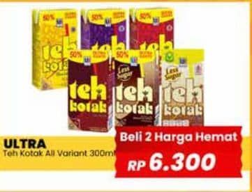 Promo Harga Ultra Teh Kotak All Variants 300 ml - Yogya