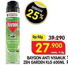 Promo Harga BAYGON Insektisida Spray Zen Garden 675 ml - Superindo