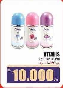 Promo Harga Vitalis Fragranced Deodorant Roll On 40 ml - Hari Hari