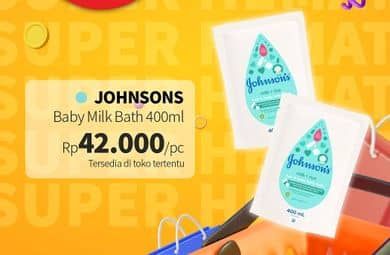 Promo Harga Johnsons Baby Milk Bath Milk + Rice 400 ml - Guardian