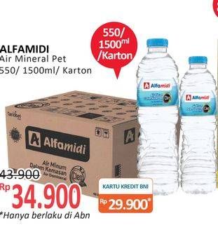 Promo Harga ALFAMIDI Air Mineral 550ml/1500ml  - Alfamidi