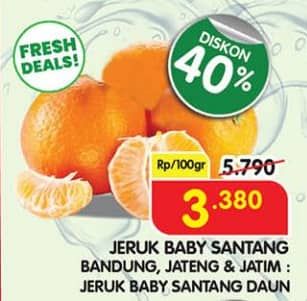 Promo Harga Jeruk Baby Shantang per 100 gr - Superindo