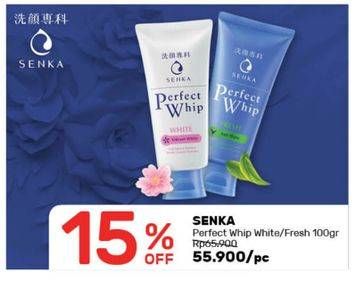 Promo Harga SENKA Perfect Whip Facial Foam White, Fresh 100 gr - Guardian