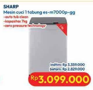 Promo Harga Sharp ES-M7000P-GG 7kg Megamouth Series  - Hypermart