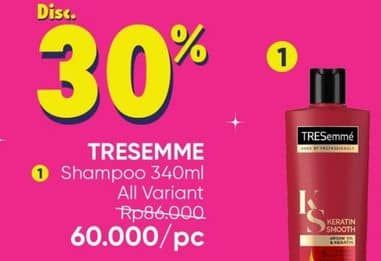 Promo Harga Tresemme Shampoo All Variants 340 ml - Guardian