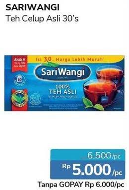 Promo Harga Sariwangi Teh Asli 30 pcs - Alfamidi