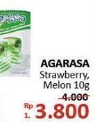 Promo Harga AGARASA Agar Agar Strawberry, Melon 10 gr - Alfamidi