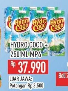 Promo Harga Hydro Coco Minuman Kelapa Original per 6 pcs 250 ml - Hypermart