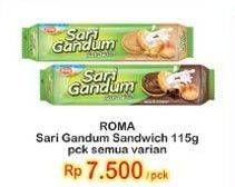 Promo Harga ROMA Sari Gandum All Variants 115 gr - Indomaret