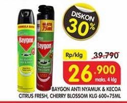 Promo Harga BAYGON Insektisida Spray Citrus Fresh, Cherry Blossom 675 ml - Superindo