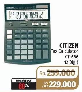 Promo Harga CITIZEN Calculator CT666  - Lotte Grosir