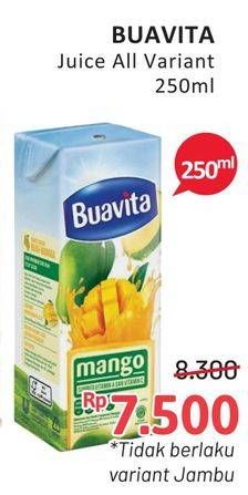 Promo Harga BUAVITA Fresh Juice Kecuali Guava 250 ml - Alfamidi