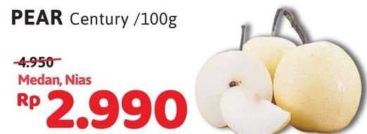 Promo Harga Pear Century per 100 gr - Alfamidi