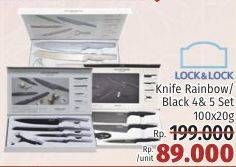 Promo Harga Lock & Lock Knife Set Rainbow/Black  - LotteMart