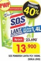 Promo Harga SOS Pembersih Lantai PCH 1400ml Semua Jenis All Variants 1400 ml - Superindo