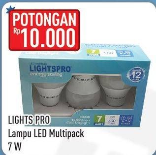 Promo Harga LIGHTSPRO Lampu LED Bulb per 4 box - Hypermart