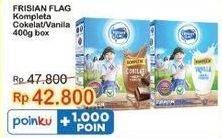 Promo Harga Frisian Flag Susu Bubuk Kompleta Cokelat, Vanila 400 gr - Indomaret