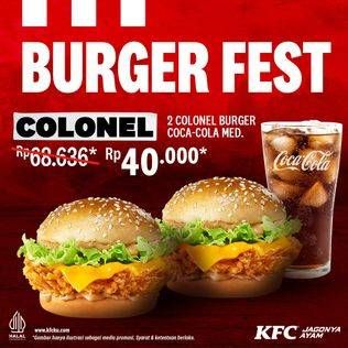 Promo Harga Burger Fest Colonel  - KFC