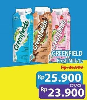 Promo Harga Greenfields Fresh Milk 1000 ml - Hypermart