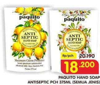 Promo Harga PAQUITO Hand Soap All Variants 375 ml - Superindo