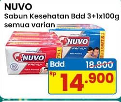 Promo Harga Nuvo Family Bar Soap All Variants 110 gr - Indomaret