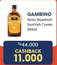Promo Harga Gambino Coffee Cold Brew Swiss Hazelnut, Cold Brew Scottish Cream 250 ml - Indomaret