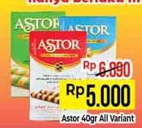 Promo Harga Astor Wafer Roll All Variants 40 gr - Hypermart