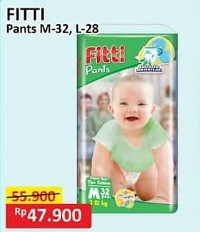 Promo Harga Fitti Pants M32, L28 28 pcs - Alfamart