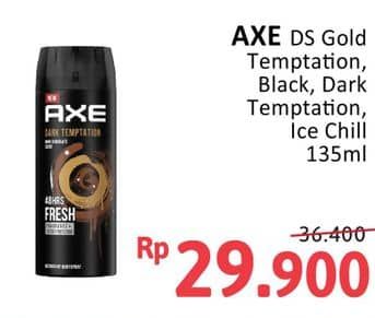 Promo Harga AXE Deo Spray Black, Dark Temptation, Gold Temptation, Ice Chill 135 ml - Alfamidi