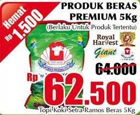 Promo Harga Topi Koki Beras Setra Ramos 5 kg - Giant