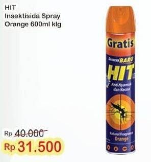 Promo Harga HIT Aerosol Orange 600 ml - Indomaret