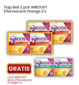 Imboost Effervescent with Vitamin C 2 pcs Beli 2 Gratis 1 Imboost Bone Effervescent Orange 2s