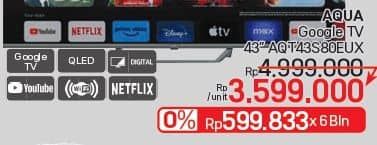 Promo Harga Aqua AQT43S80EUX  - LotteMart