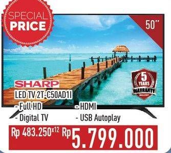 Promo Harga SHARP 2T-C50AD1i Full-HD 50"  - Hypermart