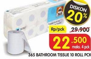 Promo Harga 365 Bathroom Tissue 10 roll - Superindo