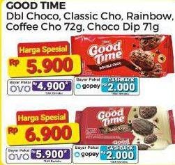 Promo Harga Good Time Cookies Chocochips Double Choc, Classic, Rainbow Chocochip, Coffee 72 gr - Alfamart