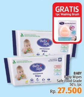 Promo Harga BABY SAFE Baby Wipes 50 pcs - LotteMart