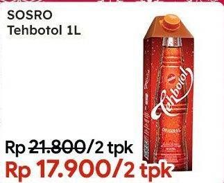 Promo Harga Sosro Teh Botol 1000 ml - Indomaret