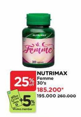 Promo Harga Nutrimax Femme 30 pcs - Watsons