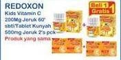 Promo Harga REDOXON Kids Vitamin C 60s / Tablet Kunyah 2s  - Indomaret