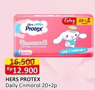 Promo Harga Hers Protex Daily Comfort Wing 23, 5cm 22 pcs - Alfamart