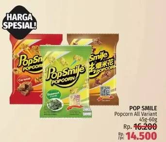 Promo Harga POP SMILE Popcorn All Variants 45 gr - LotteMart