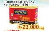 Promo Harga PRONAS Corned Beef Classic 198 gr - Indomaret