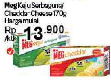 Promo Harga MEG Keju Serbaguna Cheddar Cheese 170 gr - Carrefour