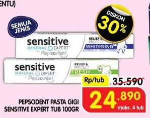 Promo Harga Pepsodent Pasta Gigi Sensitive Expert All Variants 100 gr - Superindo