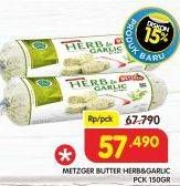 Promo Harga Metzger Butter Herb Garlic 150 gr - Superindo