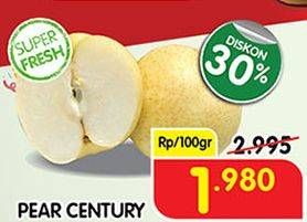 Promo Harga Pear Century per 100 gr - Superindo