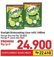 Promo Harga SUNLIGHT Pencuci Piring Jeruk Nipis 100 1600 ml - Carrefour