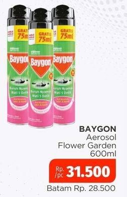 Promo Harga Baygon Insektisida Spray Flower Garden 600 ml - Lotte Grosir