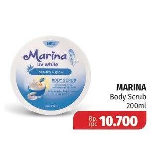 Promo Harga MARINA UV White Body Scrub 200 ml - Lotte Grosir